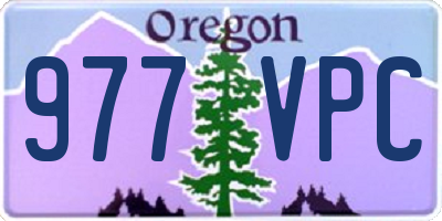 OR license plate 977VPC