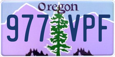 OR license plate 977VPF