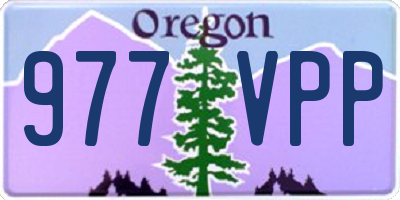 OR license plate 977VPP