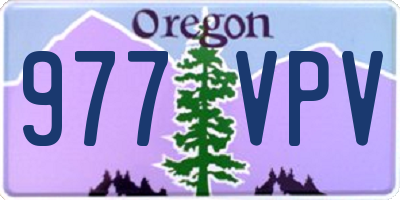 OR license plate 977VPV