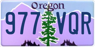 OR license plate 977VQR