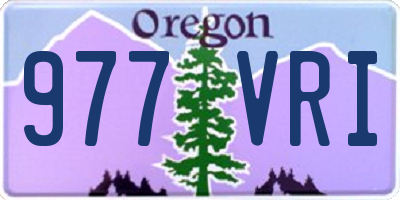 OR license plate 977VRI