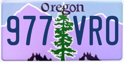 OR license plate 977VRO