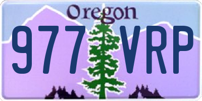 OR license plate 977VRP