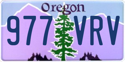 OR license plate 977VRV