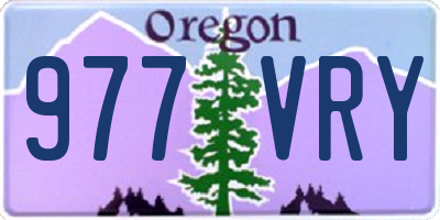 OR license plate 977VRY