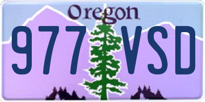 OR license plate 977VSD