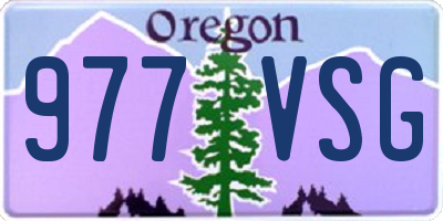 OR license plate 977VSG