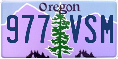 OR license plate 977VSM