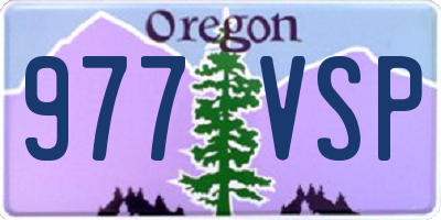 OR license plate 977VSP