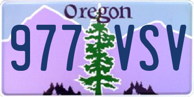 OR license plate 977VSV