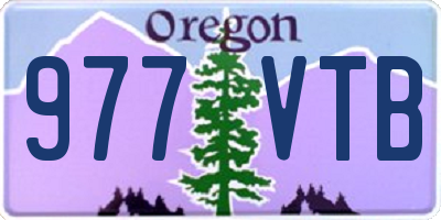 OR license plate 977VTB