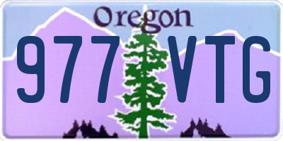 OR license plate 977VTG