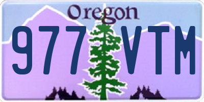 OR license plate 977VTM