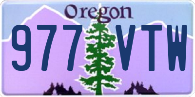 OR license plate 977VTW
