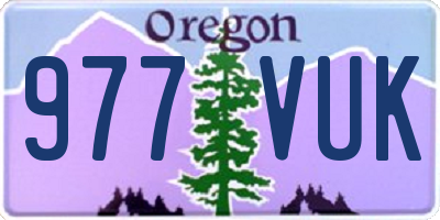 OR license plate 977VUK