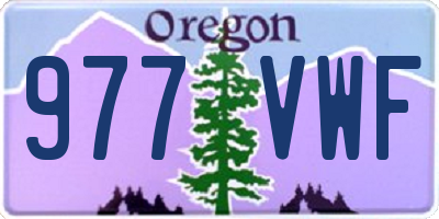 OR license plate 977VWF