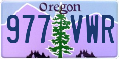 OR license plate 977VWR
