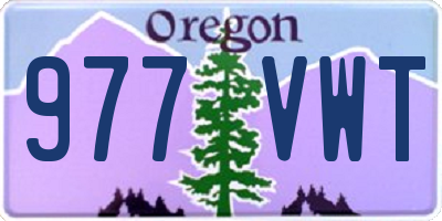 OR license plate 977VWT