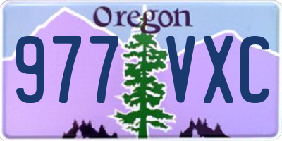 OR license plate 977VXC