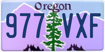 OR license plate 977VXF