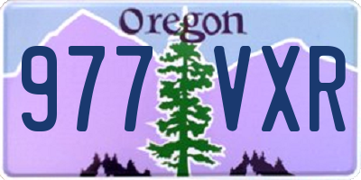 OR license plate 977VXR