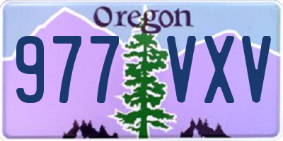 OR license plate 977VXV