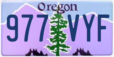 OR license plate 977VYF