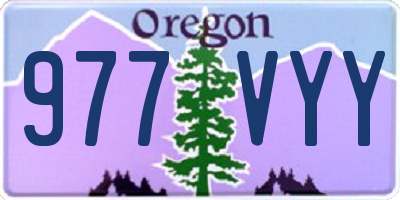 OR license plate 977VYY