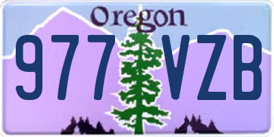 OR license plate 977VZB