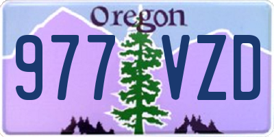 OR license plate 977VZD