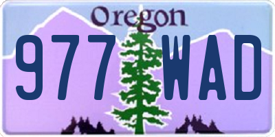 OR license plate 977WAD