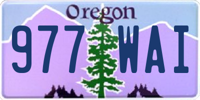 OR license plate 977WAI