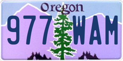 OR license plate 977WAM
