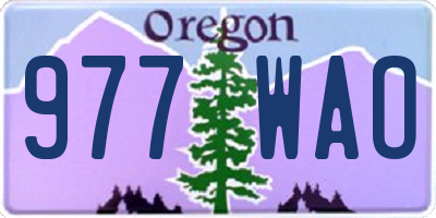 OR license plate 977WAO