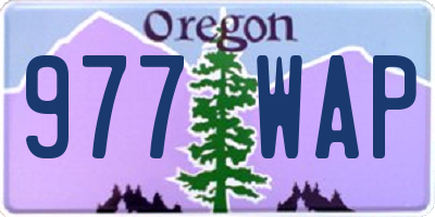 OR license plate 977WAP