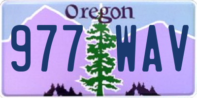 OR license plate 977WAV