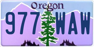 OR license plate 977WAW