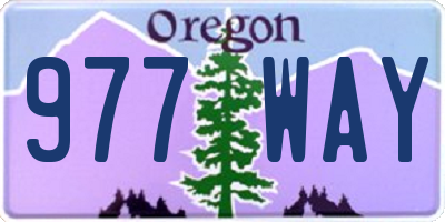 OR license plate 977WAY