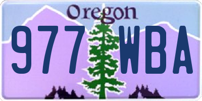 OR license plate 977WBA