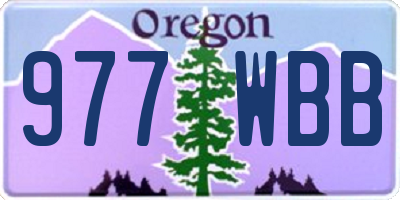 OR license plate 977WBB