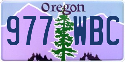OR license plate 977WBC