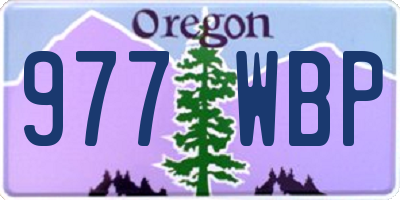 OR license plate 977WBP