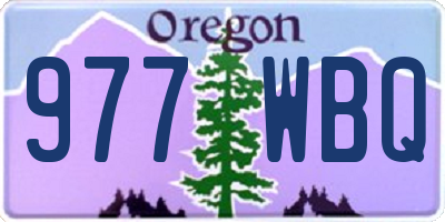 OR license plate 977WBQ