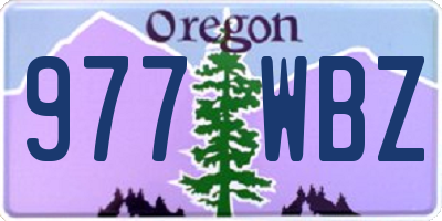 OR license plate 977WBZ