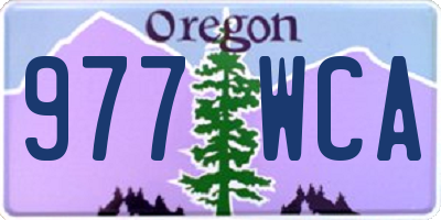 OR license plate 977WCA
