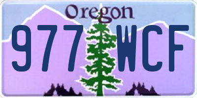 OR license plate 977WCF
