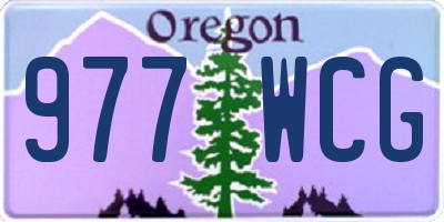 OR license plate 977WCG