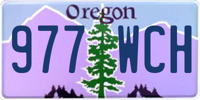 OR license plate 977WCH