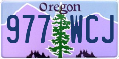 OR license plate 977WCJ